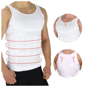 Slim N Lift Slimming Vest For Men White