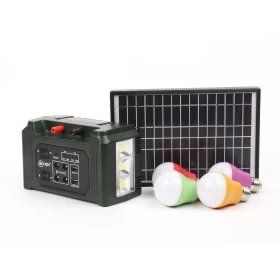Mr1010 Portable Solar Power Station With LED Bulbs-7000mAH