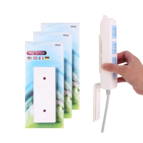 حامل مشترك كهرباء لاصق بدون حفر (3 قطع)