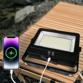 Solar Powered Flashlight with Tripod Stand – Model JD-Y90 – Rechargeable Outdoor Lighting