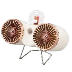 مروحة ثنائية للمكتب قابل للشحن مع رذاذ الماء