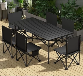 طقم طاولة وكرسي قابل للطي – معدات تخييم محمولة