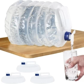 غالون المياه القابل للطي بصنبور مدمج