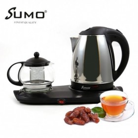 Tea Tray Set Electric Stainless Steel Kettle 3 in 1