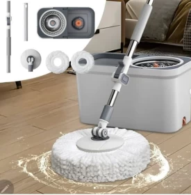 360° Turbo Mop Bucket – Suivel Magic Mop with Microfiber Head