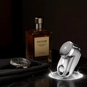 ماكينة حلاقة كهربائية صغيرة لحلاقة شعر الجسم والوجه قابلة لإعادة الشحن