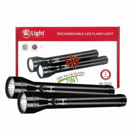 كشاف Mr.Light MR.3333 LED قابل للشحن – طقم 2 قطعة