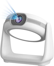 Smart WiFi & Bluetooth 4K Projector with Colorful LED Lamp