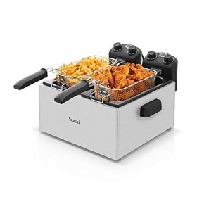 مقلاة كهربائية بحوضين للقلي 6 لتر من ساشي