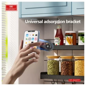 قاعدة هاتف مغناطيسية للسيارة  مع تثبيت بشفط الهواء  EH277 - أسود