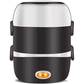 2L Electric Heating Lunch Box – 3-Layer Portable Food Warmer & Mini Rice Cooker