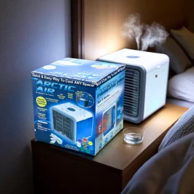 Mini USB Portable Arctic Air Cooler with 7 Colorful lights