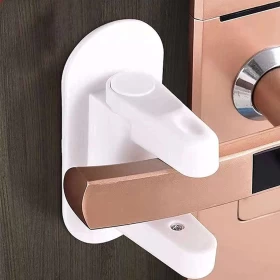 قفل مقبض باب آمن للأطفال مانع فتح الأبواب