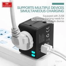 محول السفر العالمي متعدد المنافذ بقوة 2.1 امبير